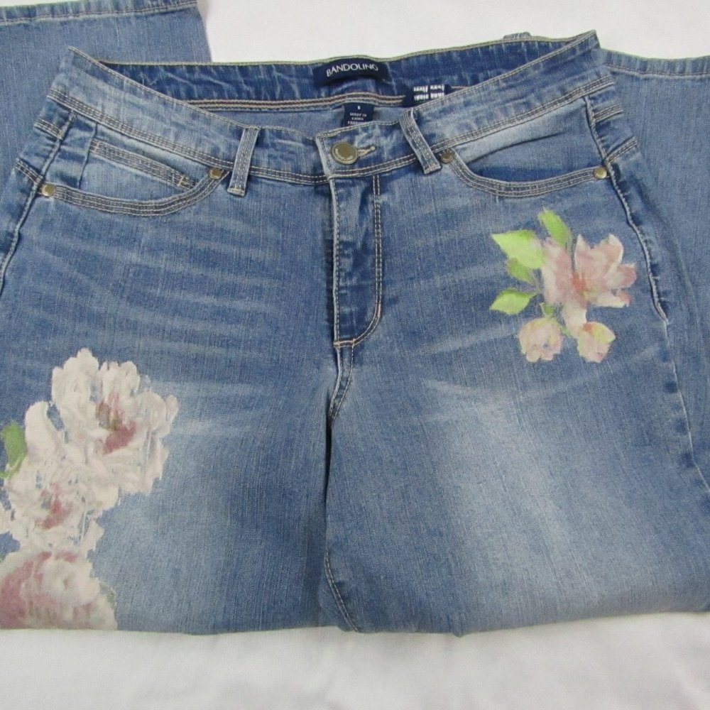 Bandolino | Capri | Size 6 | Floral Pattern | Women's | Jeans - Picture 4 of 6